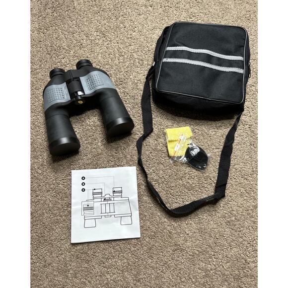Unbranded 10x50 Binoculars Field 5.3 - 93M/1000M With Case, Strap - Amber Lens - Picture 1 of 8